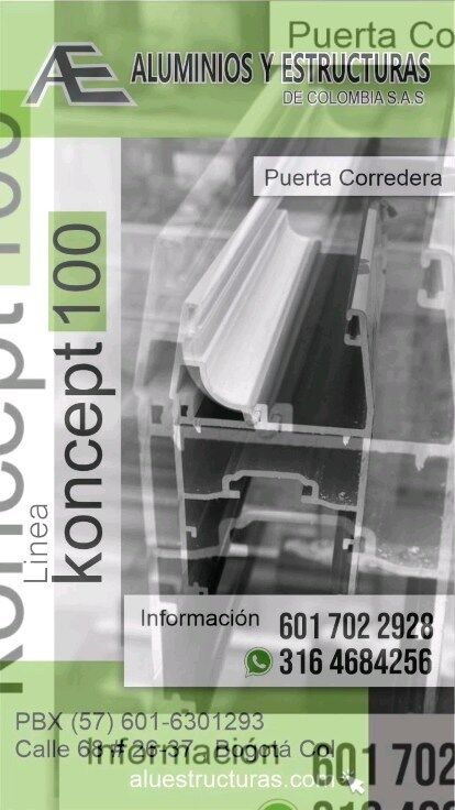 "¡Descubre la elegancia y versatilidad de nuestros perfiles en aluminio para corredera Concept 100! 💫 Diseñados para dar un toque moderno a tus espacios, nuestros perfiles son la elección perfecta para crear ambientes atractivos y duraderos. 🔥 

#aluminio #construcción #proyectos
